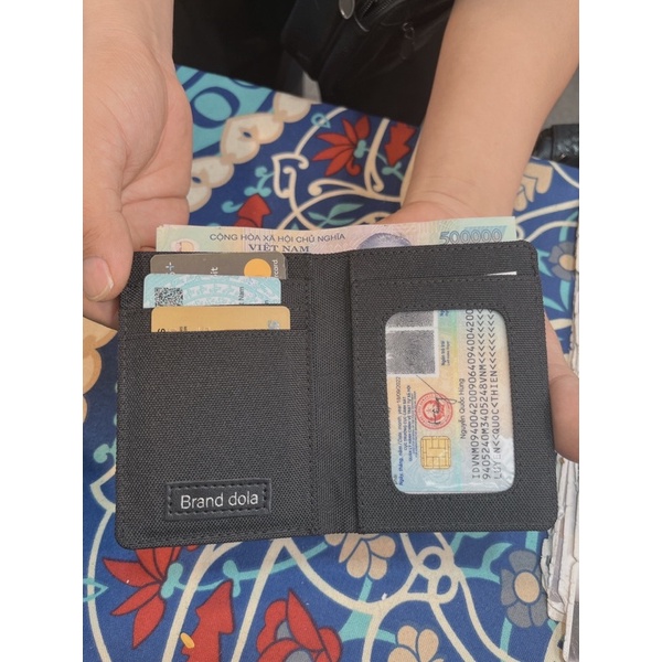 Ví cầm tay mini dáng đứng đôla màu đen