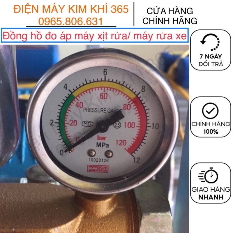 Đồng hồ đo áp máy xịt rửa/ máy rửa xe