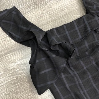 Đầm MX Caro Đen Bèo Ngực KAMI