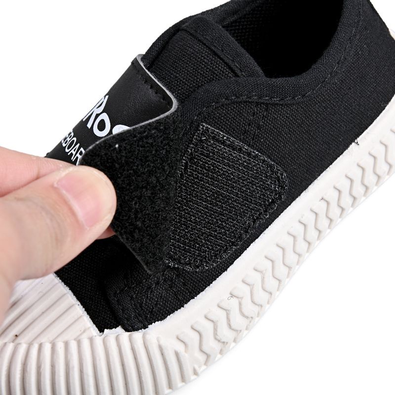 Giày Lười Canvas Khóa Dán Thoáng Khí Tùy Chọn Cho Bé Trai Bé Gái