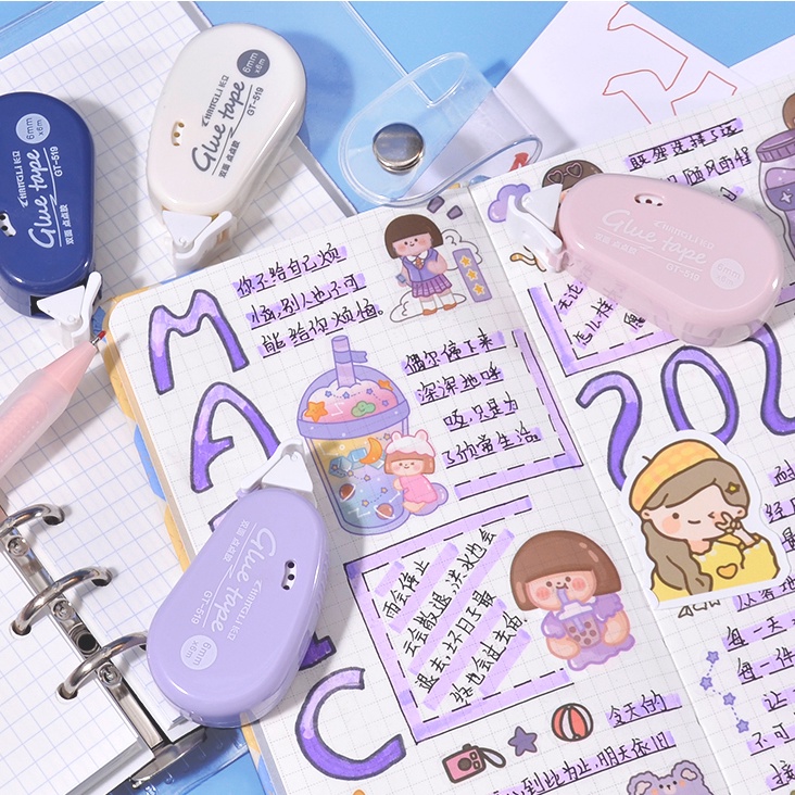 Cuộn Băng Keo Hai Mặt 6mm * 6m Họa Tiết Chấm Bi Độc Đáo Trang Trí Album Ảnh / Văn Phòng DIY