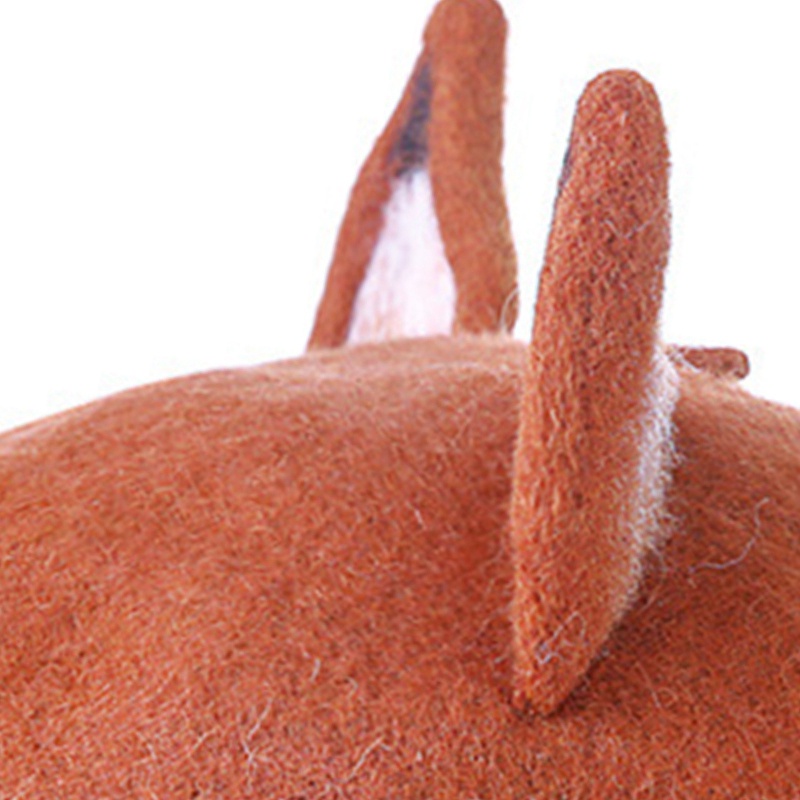 Mũ Beret Tai Cáo Dễ Thương Màu Sắc