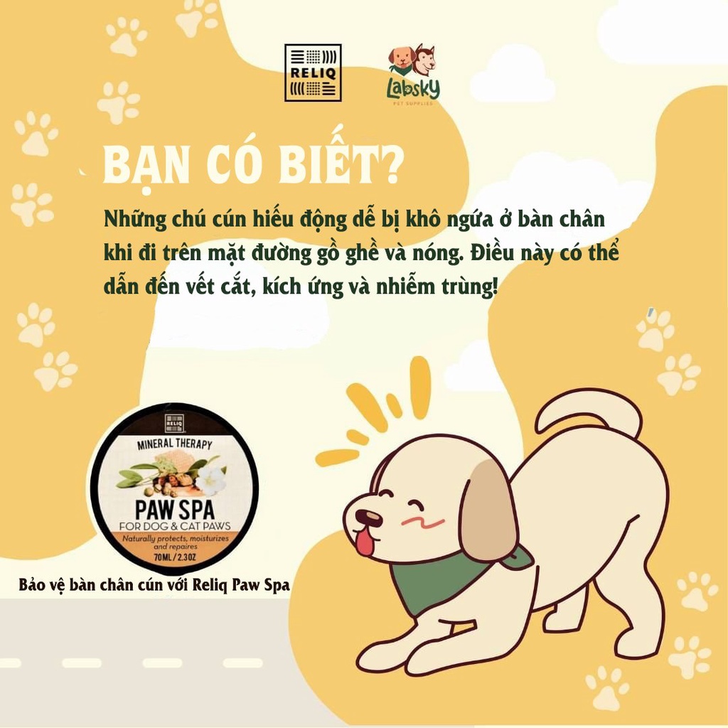 Kem dưỡng đệm bàn chân & mũi PAW SPA dành cho chó mèo 5ml