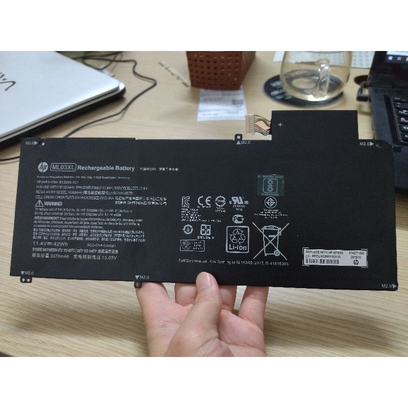 PIN( ZIN) Laptop HP ML03XL Battery For HP Spectre X2 Detachable 12 Spectre x2 12-A001DX HSTNN-IB7D PIN HP ZIN
