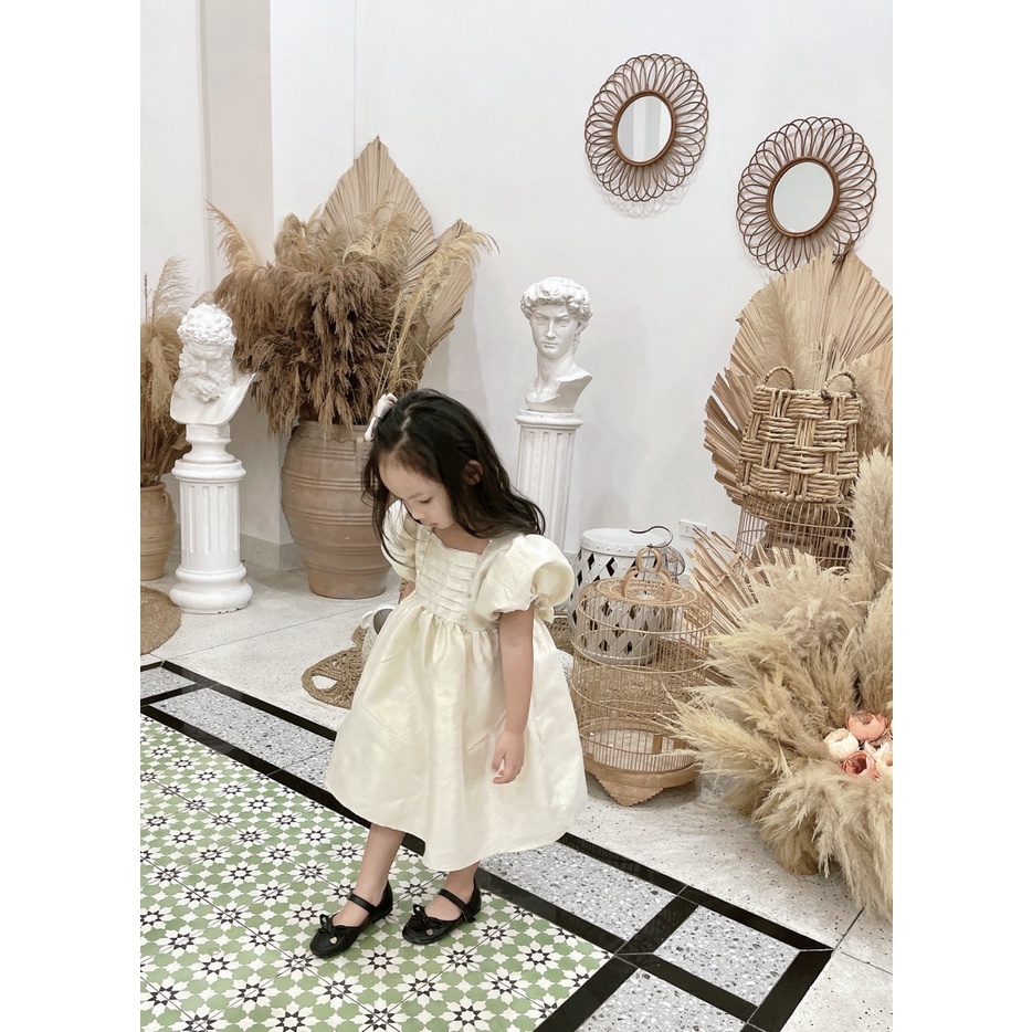 Váy taffa ánh nhũ ngọc Lennco cho bé gái