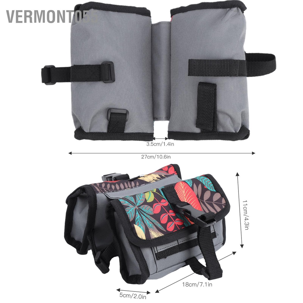 Có thể bán buôn Xe đạp leo núi Đa chức năng Túi đi xe chùm phía trước Gói khung Vermont055 Hàng giao ngay