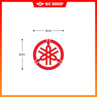 Tem LOGO YAMAHA ĐỎ Dán Xe Siêu Ngầu [3cm x 3cm]
