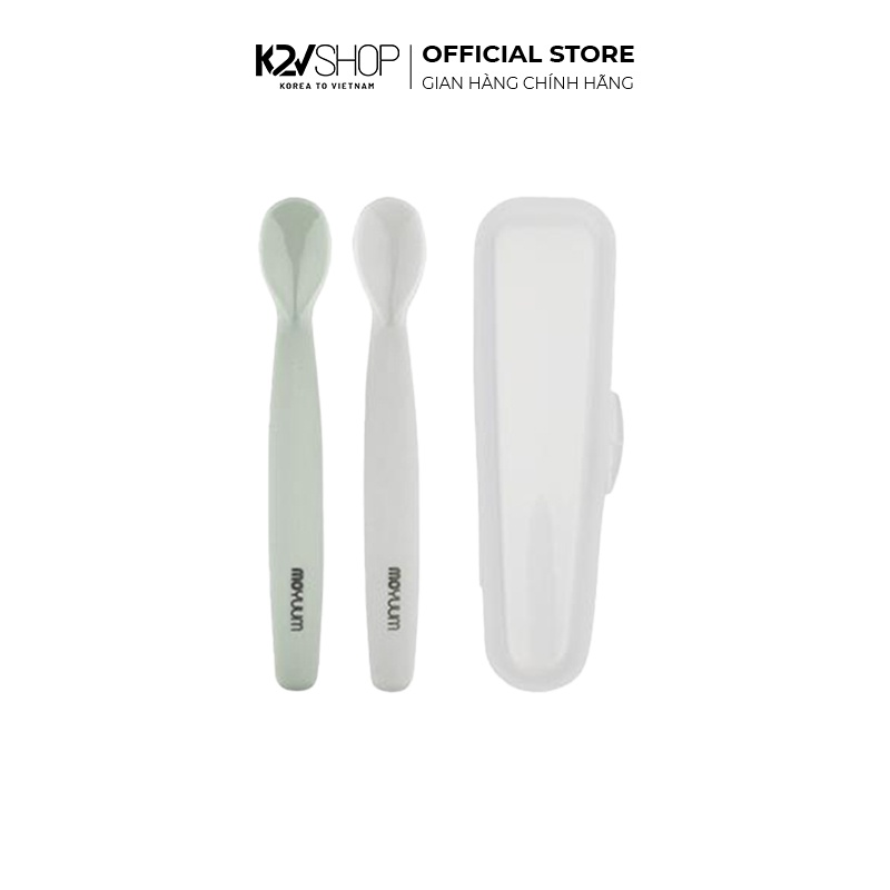 Muỗng Ăn Dặm MOYUUM Silicone Bé Từ 6 Tháng (2 Cái/Hộp) - K2V Shop