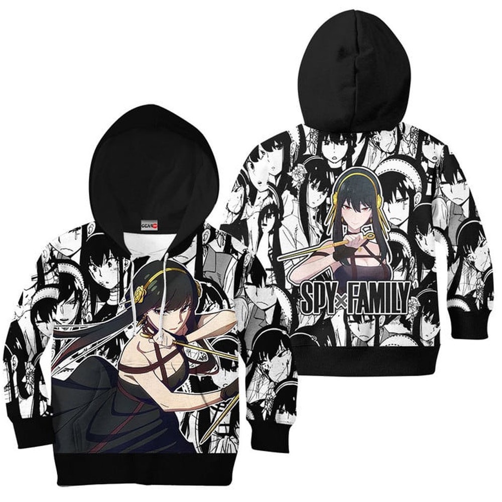 Áo Hoodie Cosplay Spyxfamily Yor Forger Cho Bé