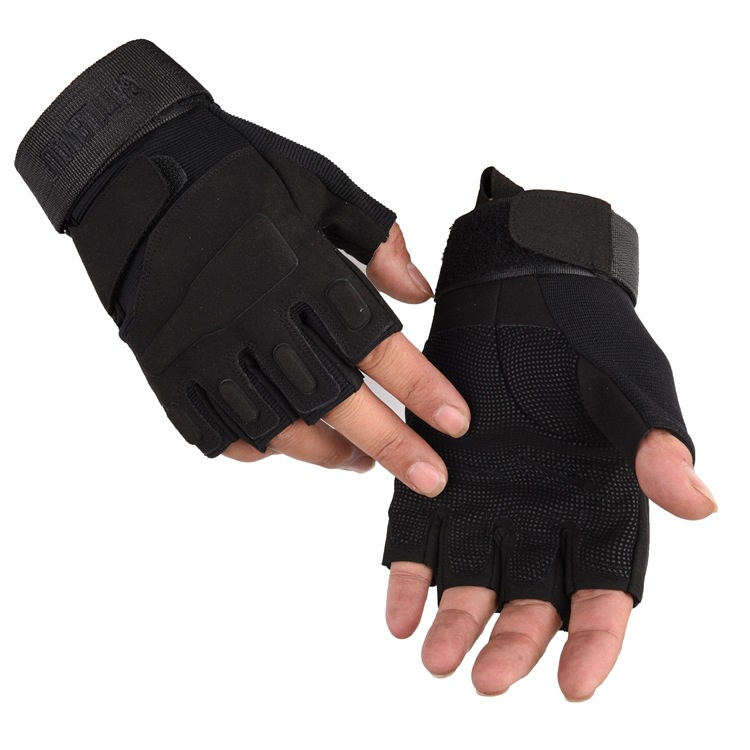 Găng Tay Xe Máy Cụt Ngón Blackhawk , Găng Tay Chiến Thuật Đi Phượt, Tập Gym ( LOẠI XỊN)