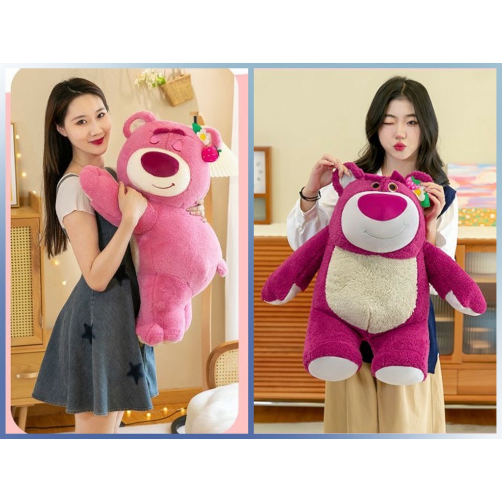 Gấu bông Gấu Dâu Lotso cao cấp chính hãng có mùi dâu cực hot - Gấu Lotso - Thú nhồi bông nhập khẩu - Gấu bông giá rẻ
