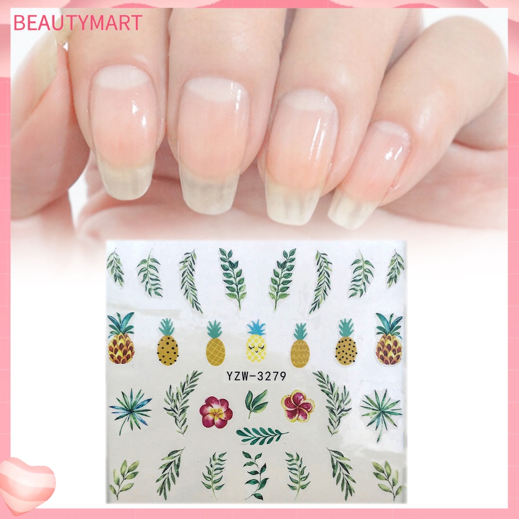 [beautymart] Miếng Dán Trang Trí Móng Tay Nghệ Thuật Màu Đơn Sắc Mới Nhất 2020