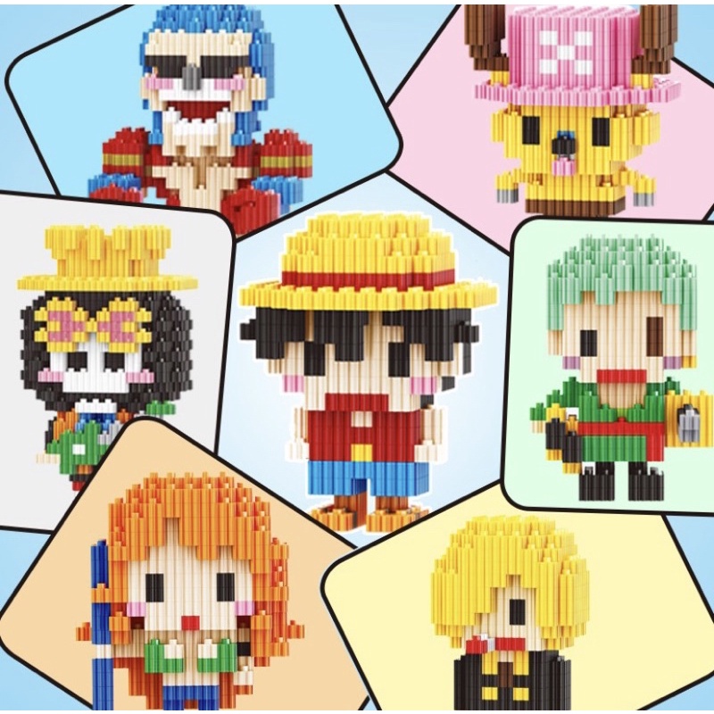 Đồ chơi 3d mini one piece đảo hải tặc luffy zoro sanji cho bé