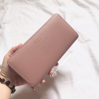 Ví/bóp dài cầm tay logo dập nổi da xước Forever young - Góc của Đan