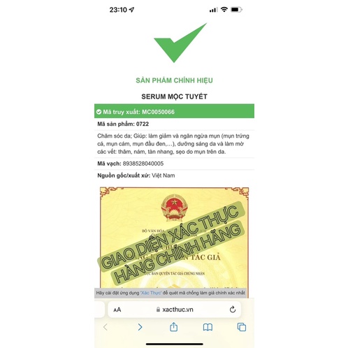 Serum huyết thanh sạch mụn, mờ thâm dưỡng da căng bóng