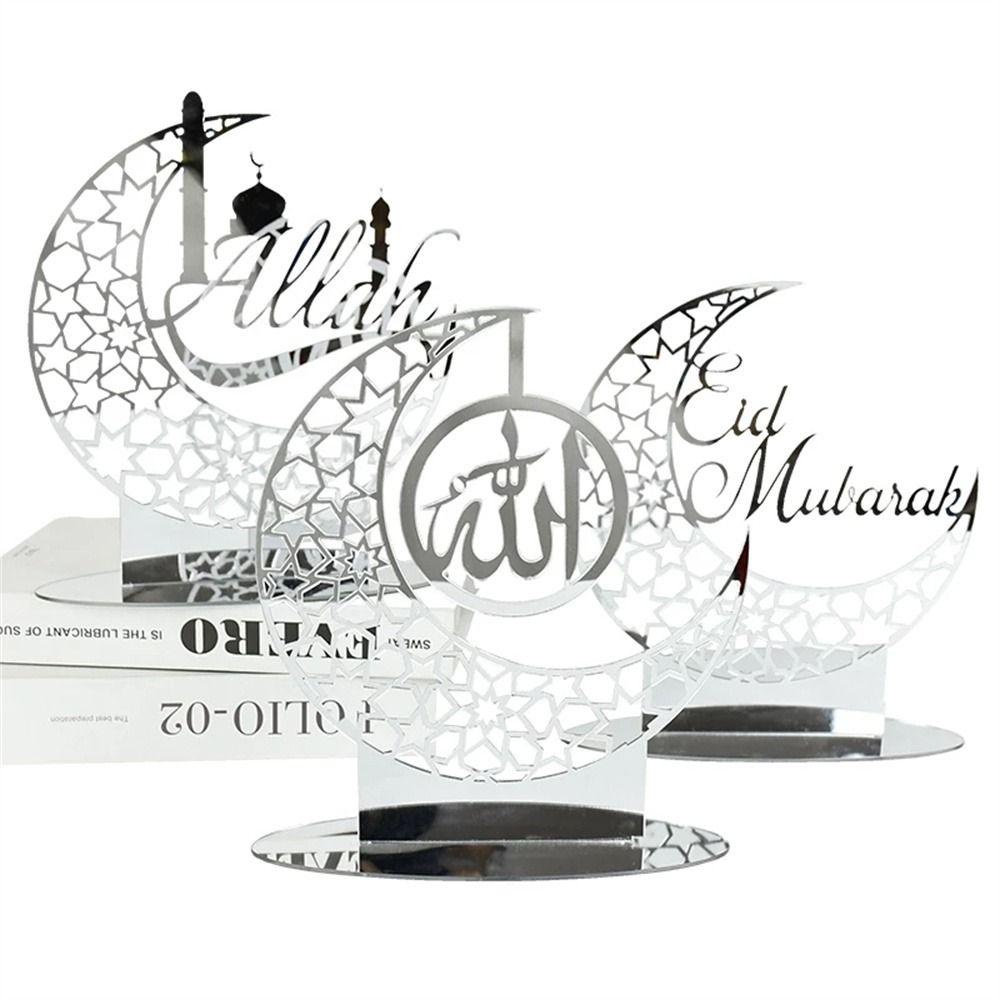 Phụ Kiện Trang Trí Lễ Hội Hồi Giáo Bằng Acrylic Mẫu Mới 1 Eid Mubarak
