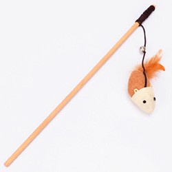 SP1215 - Cần câu mèo cán gỗ nhồi bông (hanpet 4711826)