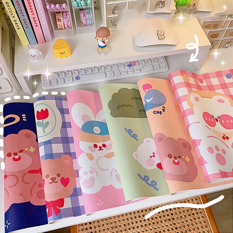 Tấm Lót Chuột Chơi Game Cỡ Lớn Chống Bỏng Họa Tiết Hoạt Hình Dễ Thương