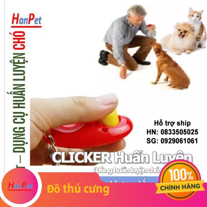 Hanpet.GV- Clicker còi nhựa nút bấm huấn luyện chó nghiệp vụ chó cảnh sát (Loại tốt) dạy chó phản xạ
