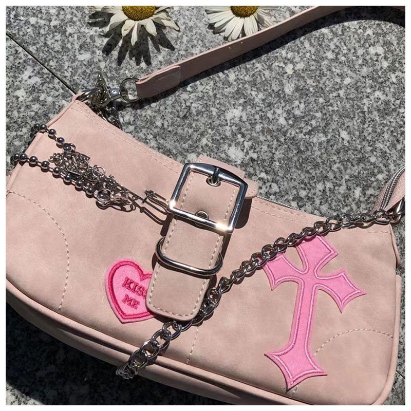 Mischa Túi Đeo Chéo Vai Bằng Da PU Màu Hồng Ngọt Ngào Và Mát Mẻ Thời Trang Cho Nữ