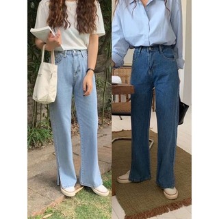 Quần jeans suông xẻ gấu bên 10708 cherry coco