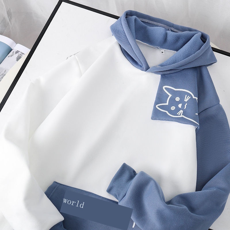 Áo Khoác Sweater Có Mũ Trùm In Hoạt Hình Kiểu Nhật Bản Thời Trang Thu Đông Cho Các Cặp Đôi