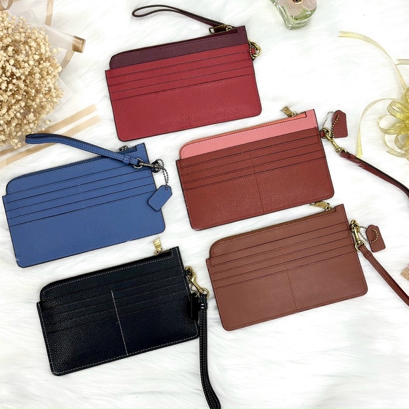 📛RẺ VÔ ĐỊCH📛VÍ COAH L ZIP WRISTLET NỮ MỎNG SIÊU XINH