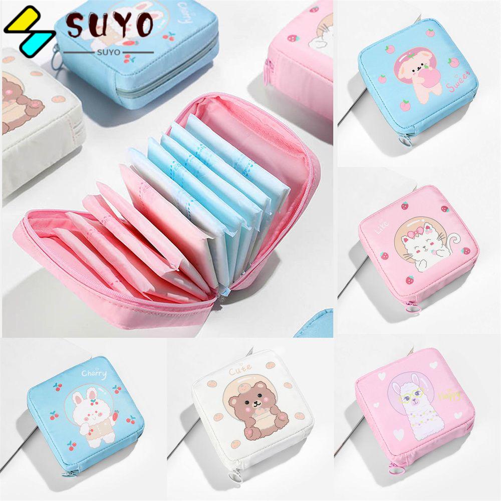 Suyo Túi Đựng Khăn Giấy / Tiền Xu / Mỹ Phẩm Chống Thấm Nước Họa Tiết Hoạt Hình