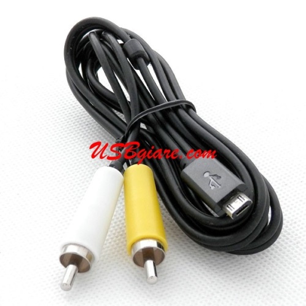 CÁP SAMSUNG MICRO USB RA RCA AV 2 ĐẦU BÔNG SEN CB5MA11