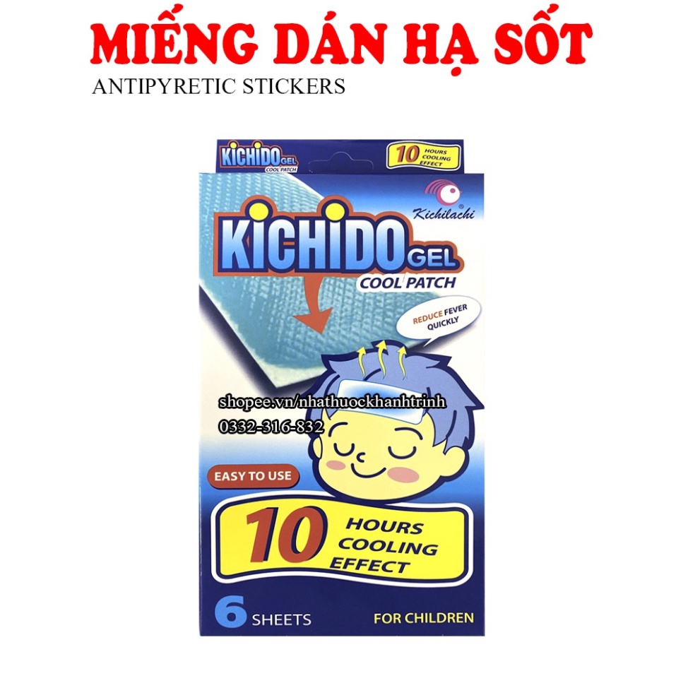 Miếng dán hạ sốt KICHIDOgel làm lạnh lâu dài, hạ sốt nhanh cho bé