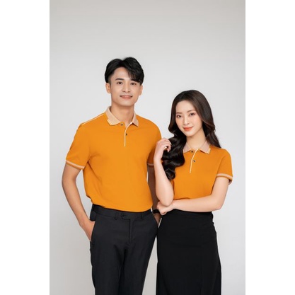 Áo Polo Nam Nữ Hải Anh - Đồng Phục Công Sở Thiết Kế Đơn Giản Cao Cấp Vàng Nghệ 16 - HA21