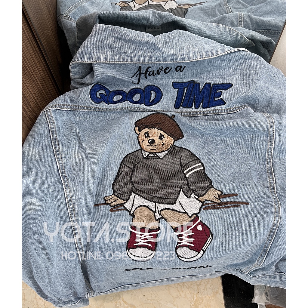 Áo khoác jeans thêu lưng - KB80