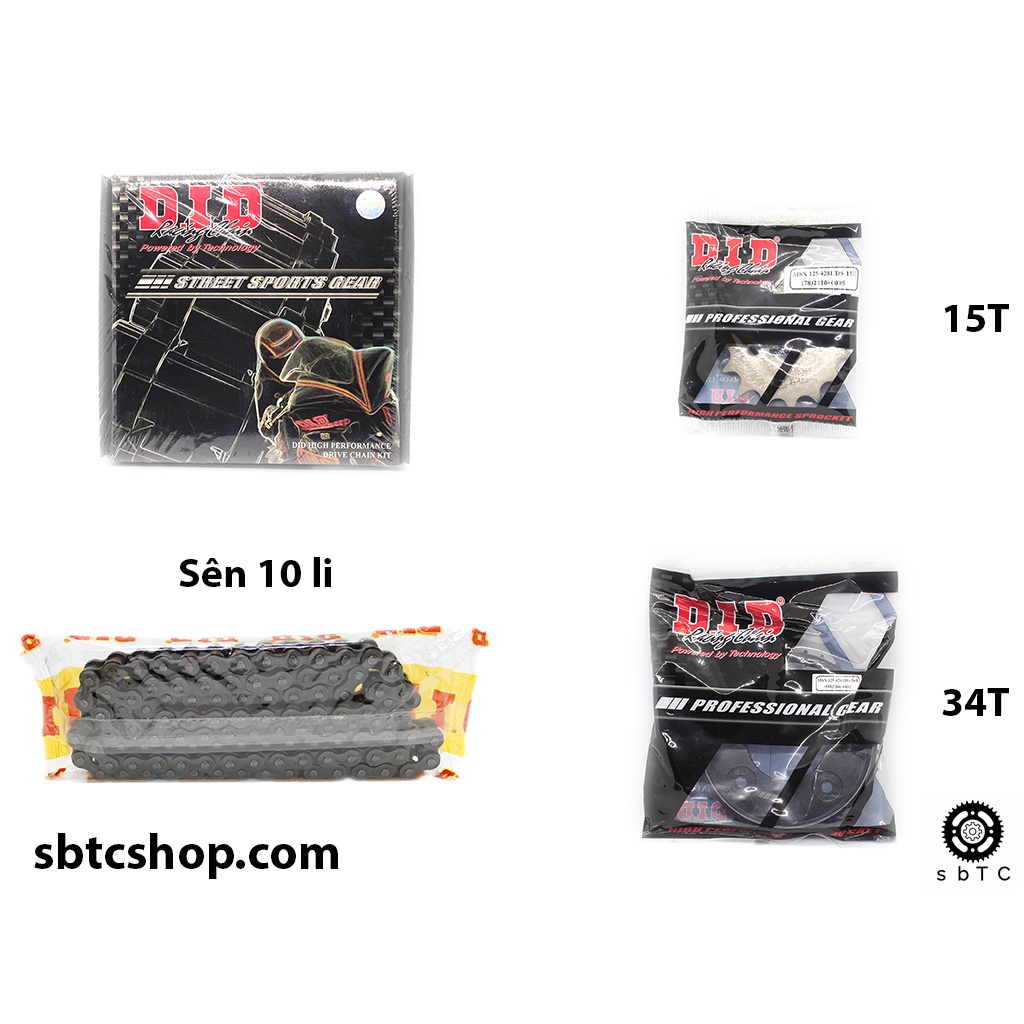 NSD Nhông sên dĩa DID 10 li ly Honda MSX 125 chính hãng Thái Lan