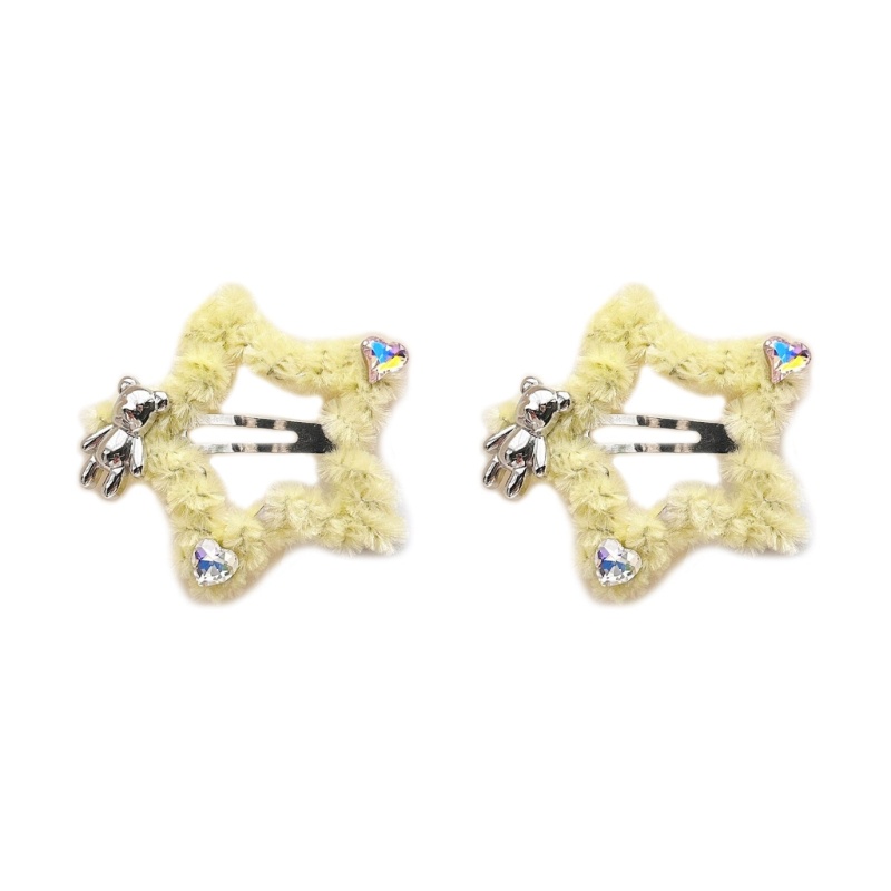 Kẹp Tóc Hình Ngôi Sao Bằng Lông Nhung Xinh Xắn Y2k