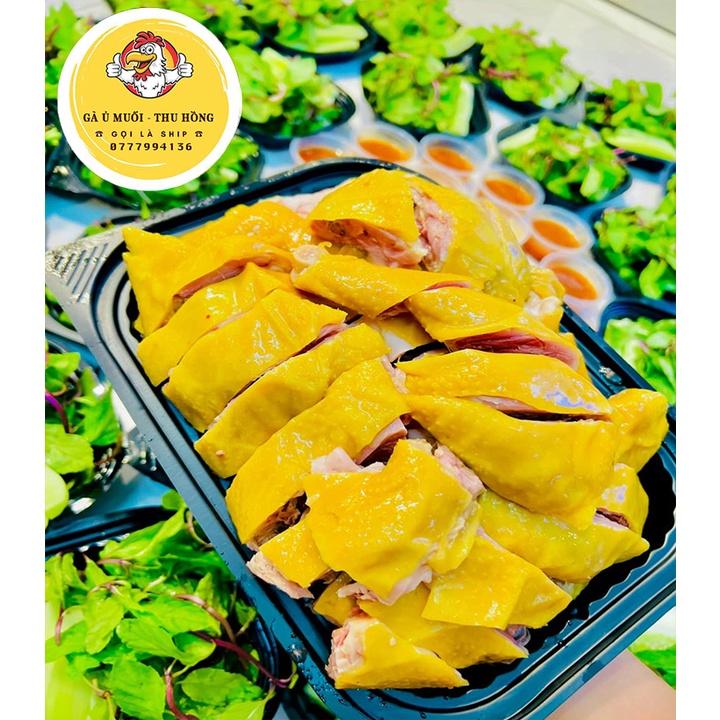 Gà ủ muối hoa tiêu nguyên con loại ngon đầy đủ đầu chân