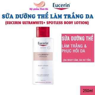 [Chính Hãng] Sữa dưỡng thể làm trắng da Eucerin Ultra White + Spotless Body Lotion SPF7 cho da nhạy cảm 250ml