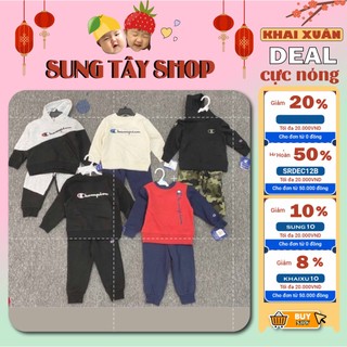Bộ nỉ bông thể thao bé trai champion xuất dư xịn