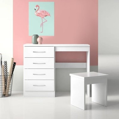 NEVA, Bàn trang điểm 4 ngăn kéo DEK_065, 100x41x77cm, Scandi Home