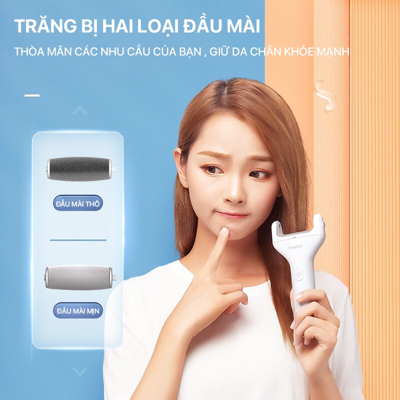 Máy Mài Gót Chân Showsee B1-W - Loại Bỏ Da Chết Bàn Gót Chân Chuyên Dụng Tại Nhà - Làm Mềm Gót Chân - Bảo Hành 12 Tháng