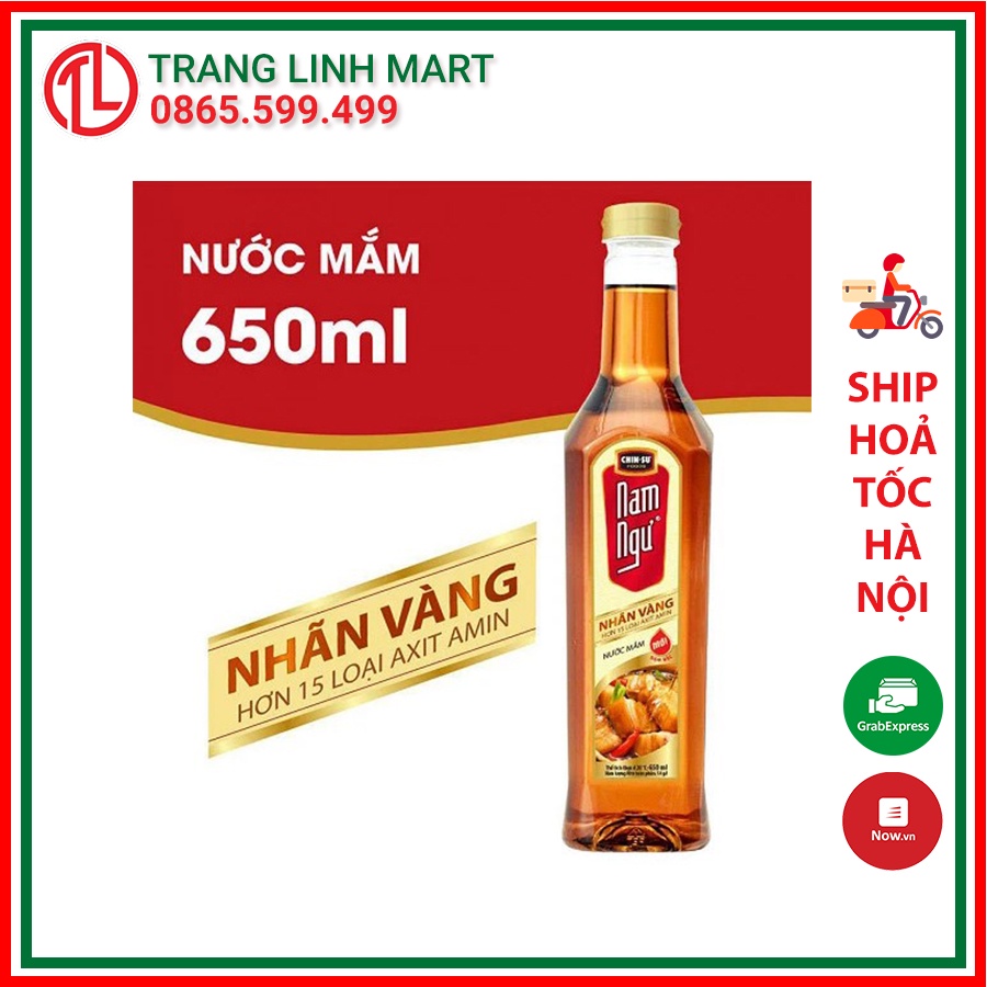 Nước mắm Chin-Su Nam Ngư nhãn vàng ( chai nhựa ) 650ml