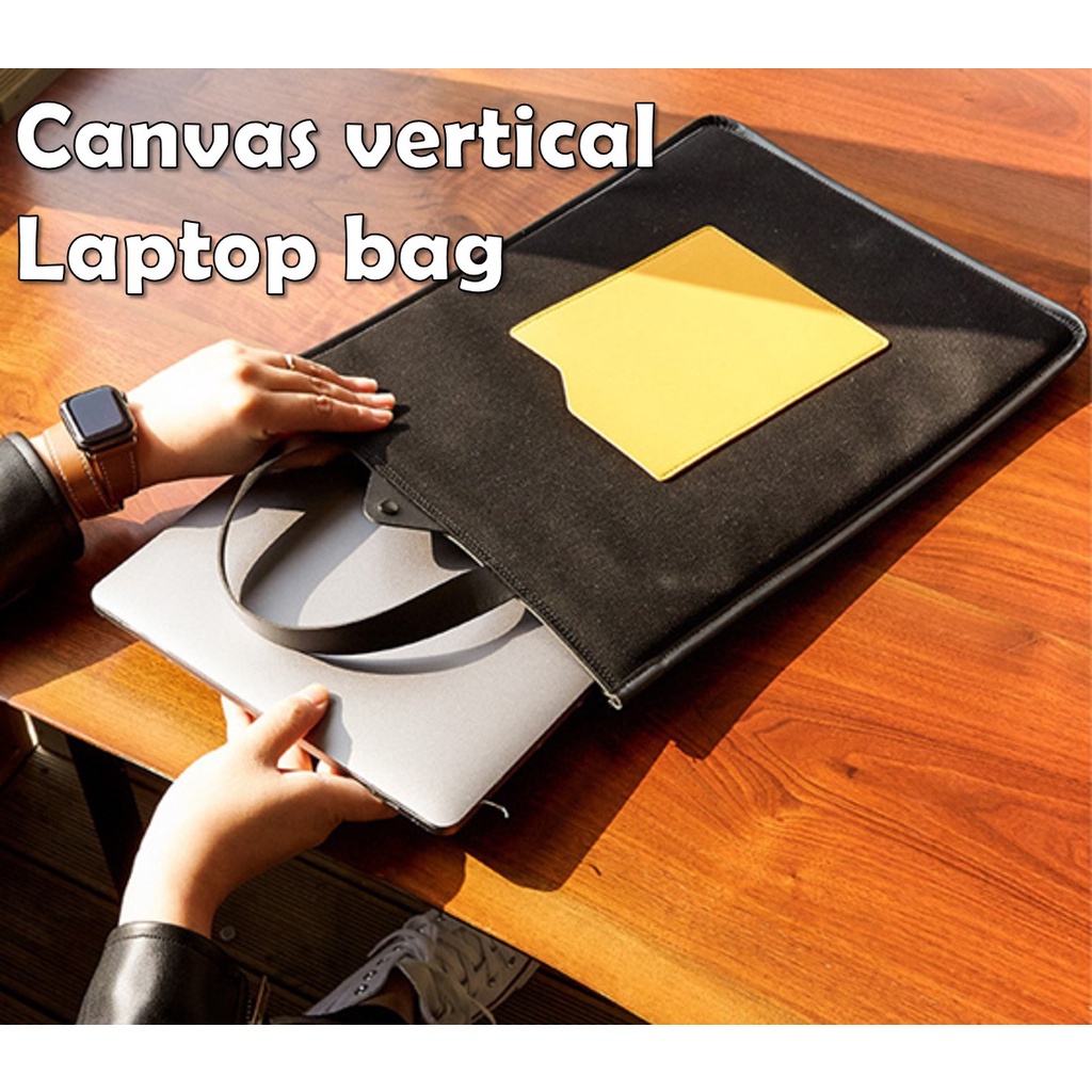 Túi canvas Đựng Máy Tính Xách Tay Kẻ Dọc Phong Cách Hàn Quốc Túi Vải Canvas Đựng laptop Tiện Dụng Túi Đựng Macbook Máy Tính Xách Tay Thiết Kế Dễ Thương Túi Đựng Máy Tính Bảng Ipad / Máy Tính Bảng Thiết Kế Dễ Thương Túi Vả