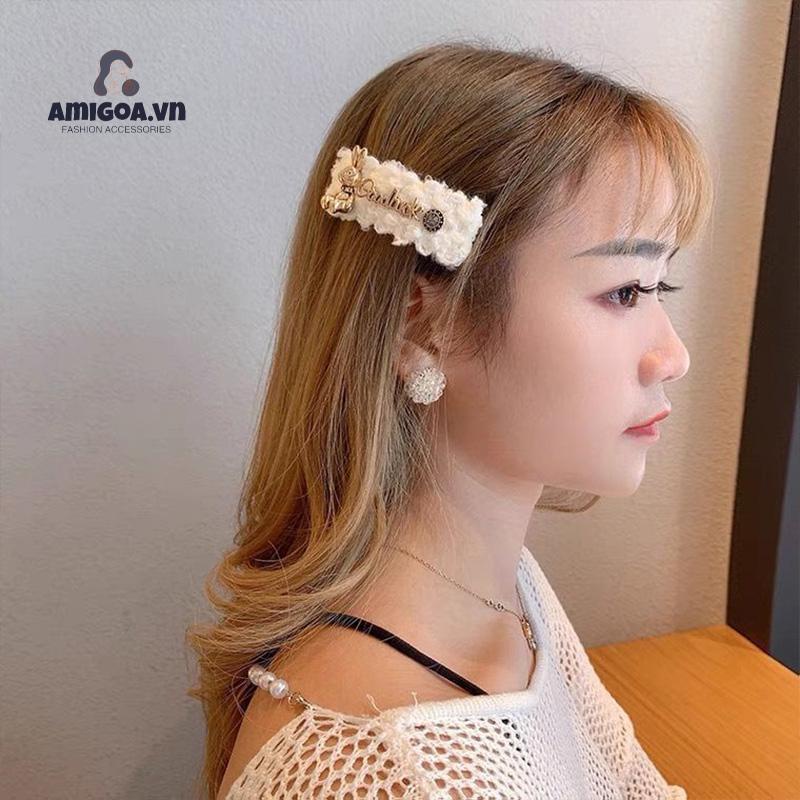✨✨Kẹp tóc vải lông thỏ phong cách Hàn Quốc thời trang thu đông