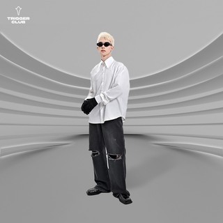 Áo sơ mi trắng TRIGGER MINIMALIST WHITE SHIRT