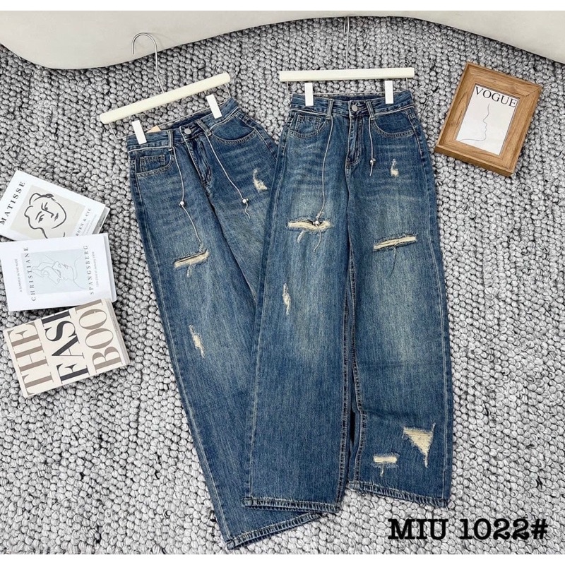 Quần bò ống rộng nữ cạp cao quần jeans ống rộng lưng cao, vải bò dày đẹp , không giãn ,dáng suông