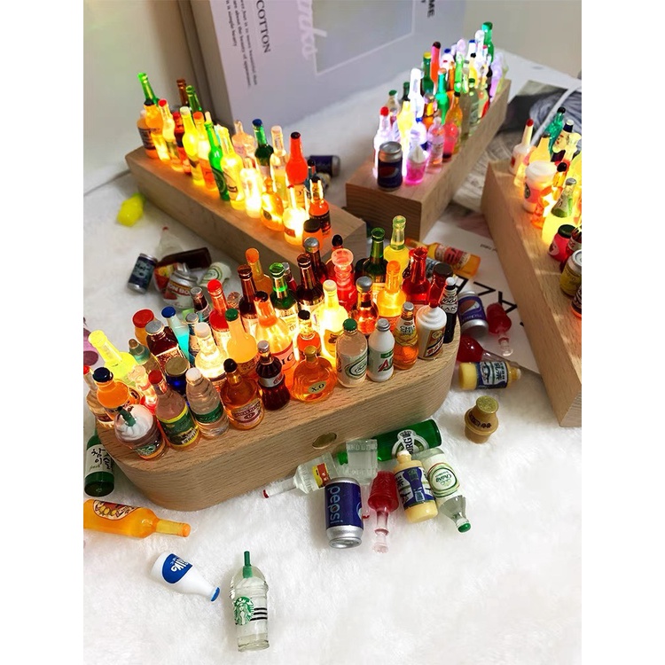 Đèn ngủ DIY trang trí phong cách quầy bar mini mới lạ. Đèn trang trí bàn làm việc, xe ô tô