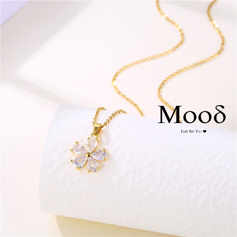 Vòng cổ Mạ Vàng 18K Mặt Hoa Anh Đào Ngọt Ngào