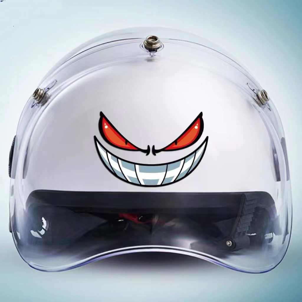 Hl Miếng Dán Phản Quang Chống Thấm Nước Hình Đôi Mắt Quỷ Độc Đáo Trang Trí Xe Hơi / Xe Máy