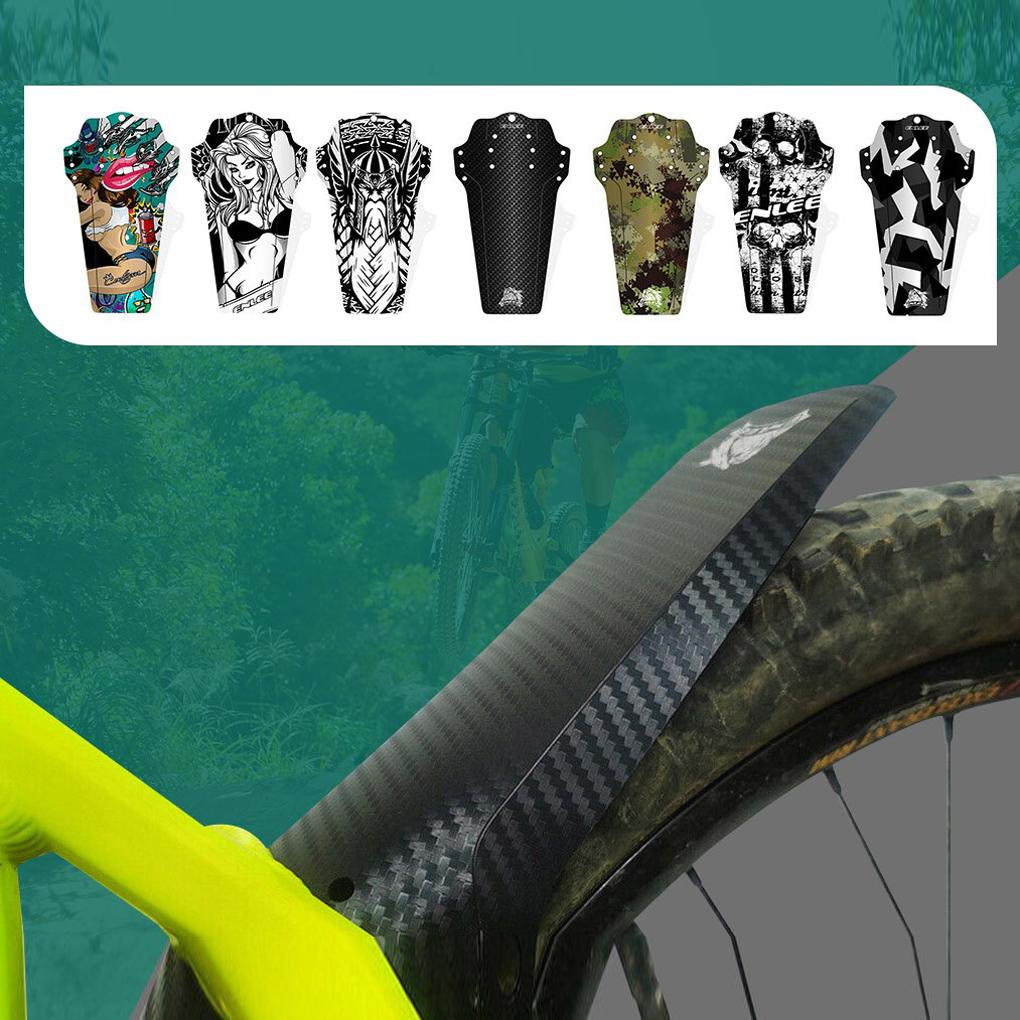 Tấm Chắn Bùn Trước Và Sau Bằng Nhựa In Họa Tiết Độc Đáo Kèm Dây Cáp Tiện Dụng Cho Xe Đạp