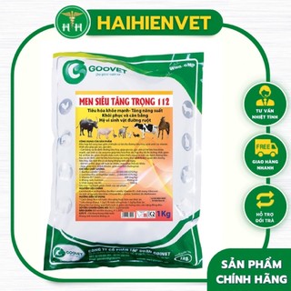 1 kg MEN SIÊU TĂNG TRỌNG 112 - tiêu hoá khoẻ, tăng năng suất dùng tốt cho gia súc, gia cầm