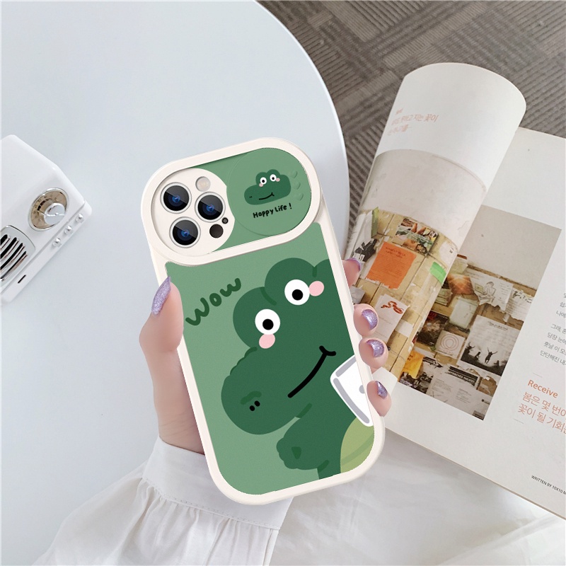 Ốp lưng iphone nắp trượt tròn cá sấu yeah 6/6splus/7/7plus/8/8plus/x/xs/11/12/13/14/pro/max/plus/promax - Awifi V4-6